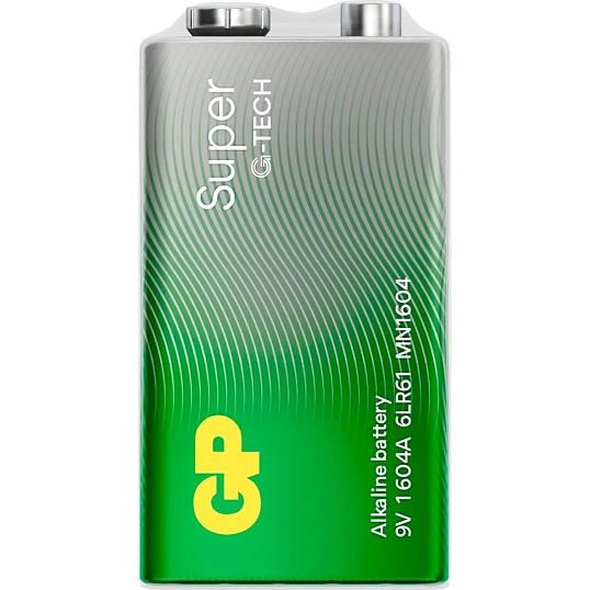 Батарейка GP Super 6LR61/Крона 9V/1604A (1604A-5CR1/1604AA21-5CRSBC1) бл/1