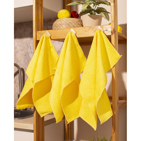 Салфетки хозяйственные Luscan Professional 300г/м2 30х30см 3шт/уп желтые