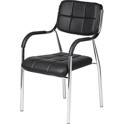 Стул BN_TQ_Стул Echair-805 VP кожзам черный, хром