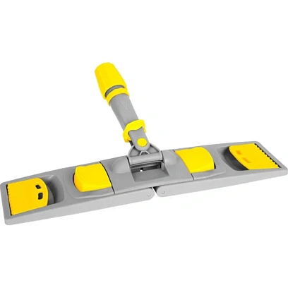 Держатель МОПа универс/зажимы, пластик LuscanProf  50х11см, серый/желтый