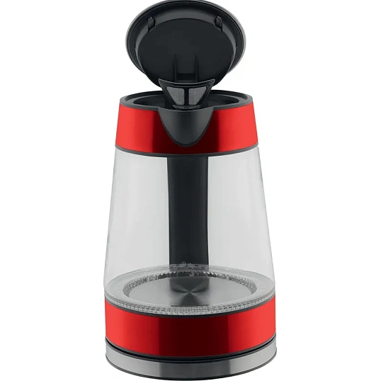 Чайник электрический SCARLETT SC-EK27G79, стекло, 2200Вт, 1.7л, красный