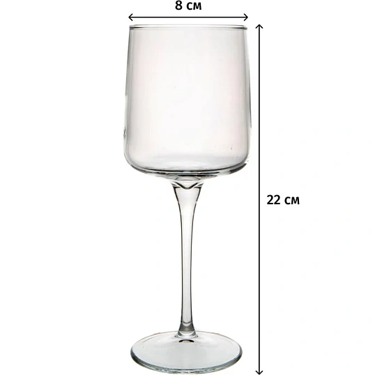 Набор бокалов АЙКОНИК 270 мл для вина, стекло,6 шт