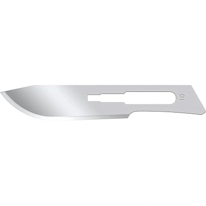 Лезвие для скальпеля из углеродистой стали, №10, 0601-01-10