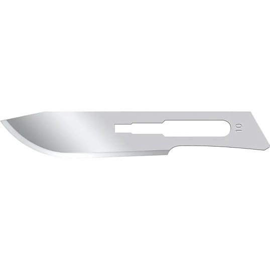 Лезвие для скальпеля из углеродистой стали, №10, 0601-01-10