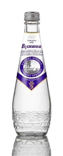 Вода минеральная Волжанка природная лечеб-столов питьевая газ 0,33л стекло