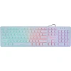 Клавиатура Oklick 420MRL белый USB slim Multimedia LED (1091227)