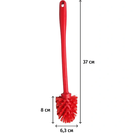 Ершик FBK для труб ручной круглый 63х80х370мм, пластик красный 57156-3