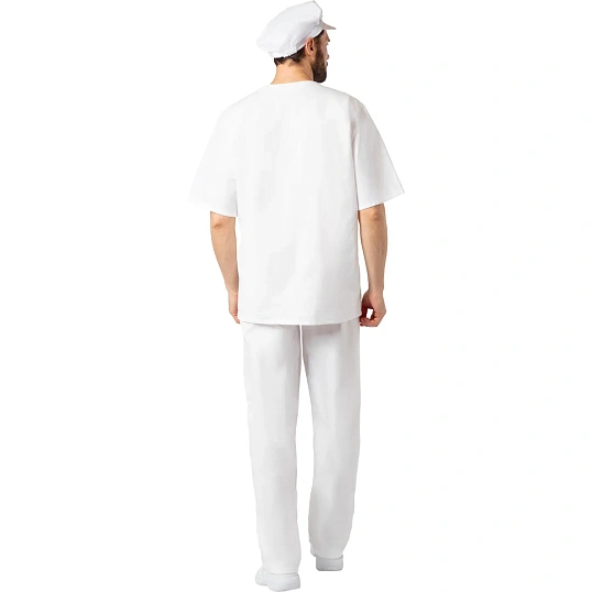 Костюм универсальный (куртка, бр) у05 КР без кармана бел 104-108/170-176