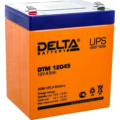 Батарея для ИБП Delta DTM 12045 12В/4.5, F1 (90x70x101мм)