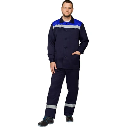 Костюм рабочий летний муж. л16-КПК с СОП син/вас (р.68-70) 182-188