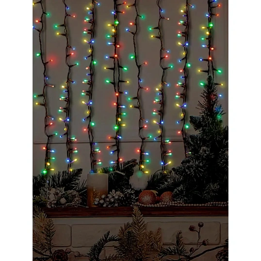 Гирлянда светодиодная НГ 220LEDламп,300x200cм,220B,мультицв,8реж,IP20,92811