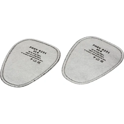 Фильтр противоаэрозольный PHSV 9231 P3 R, с угольным слоем, 2 шт/уп