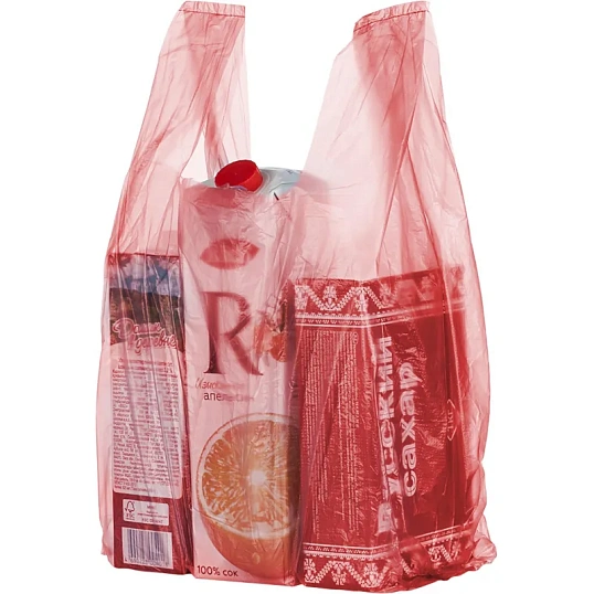 Пакет-майка ПНД 25+12х45 10 мкм 100шт./уп. цветной