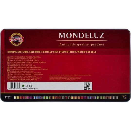 Карандаши акварельные цвет. KOH-I-NOOR MonduluzOldMan 72цв/наб 3727072001PL