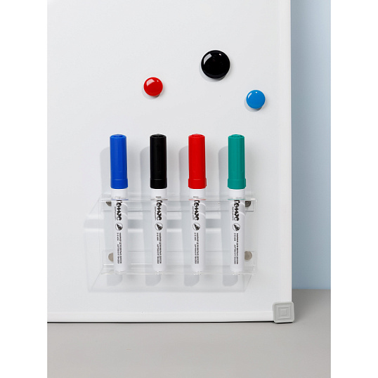 Держатель магнитный для маркеров Комус прозрачный акрил