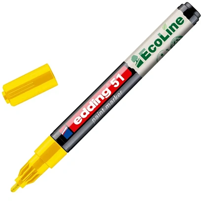 Маркер лаковый E-51 на водной основе, жёлтый, 1-2 мм