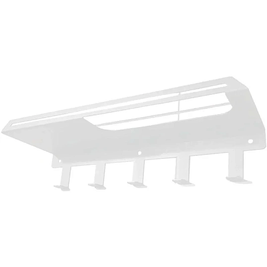 Полка РЭ_ д/полотенца с крючками LIRIA RR2051W, правая,белая (701456)