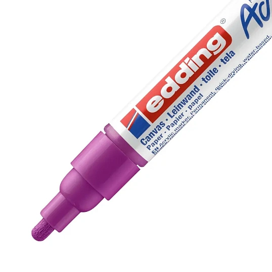Маркер акриловый Edding 5100/910.кругл.нак. 2-3 мм. Цвет Ягодный