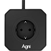 Сетевой фильтр AGNI 5р/2м, 2 USB +3 Type-C, чёрный(TP-VE5U5E-C-2m-black)