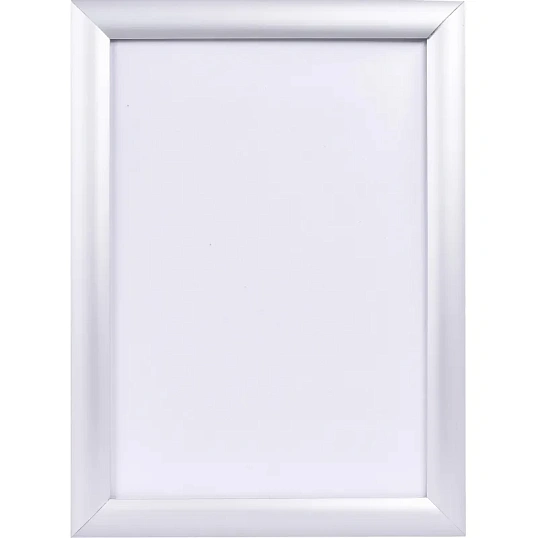 Рамка 210х297, серебро, метал., с клик профилем, ПЭТ стекло, 2011_04_72_045