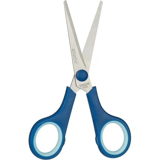 Ножницы Attache 140 мм с пласт. прорезин. ручками, цвет синий