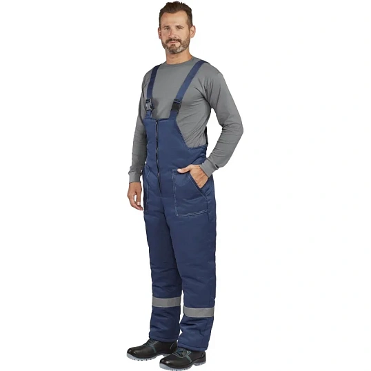 Полукомбинезон рабочий зимний м з32-ПК син смес 56-58 170-176 (Арсенал-СП)