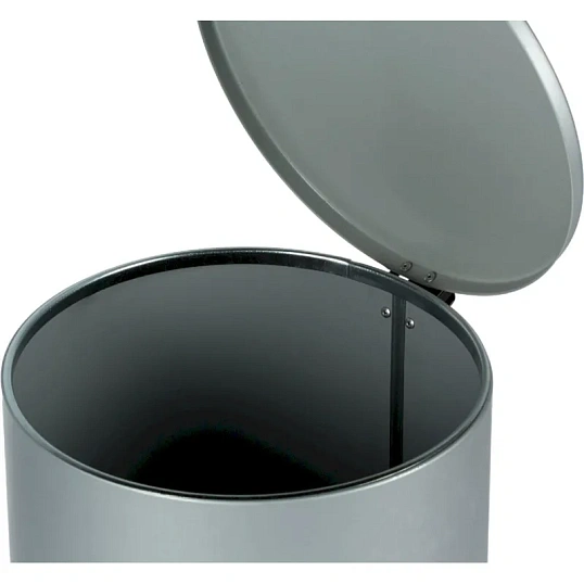 Ведро мусорное с педалью стальное, серое, 300х583мм, объем 40л