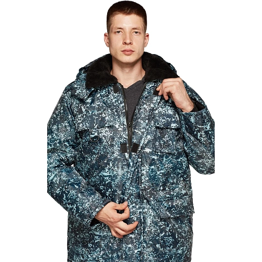 Костюм зимний Охранника с п/к КМФ цифра серый(р.44-46) 170-176