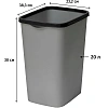 Ведро мусорное пластик с фиксатором Tandem 20л (сер.металлик/черный)_842258