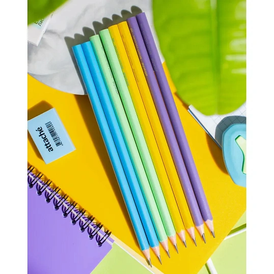 Карандаш чернографитный трехгр, Attache Bright colors, HB, желтый корпус