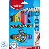 Карандаши цветные Maped COLOR'PEPS STAR трехгранные,дерево,18цв/наб,183218
