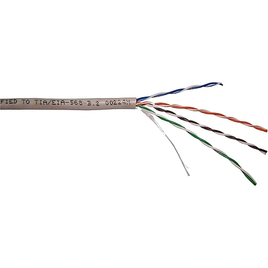 Кабель NewMax NM-UTP5E4PR-CCA 4 пары, Кат.5e, PVC, серый, 305 метров