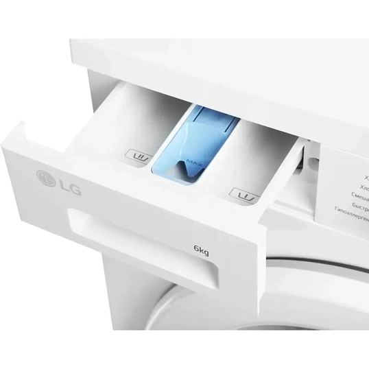 Стиральная машина LG F2Y1NS3W кл.:A фронт. макс.:6кг белый инвертер