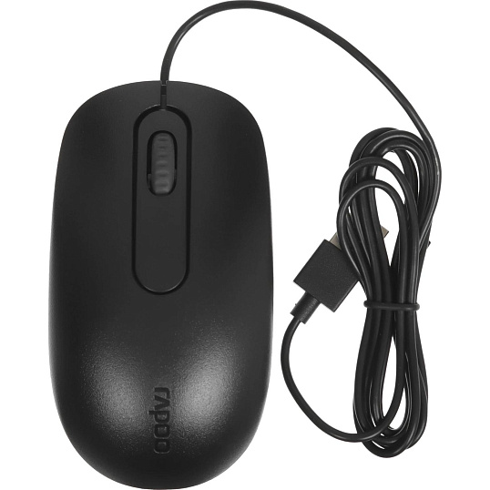 Набор клавиатура+мышь RAPOO проводная X130PRO, цвет - черный