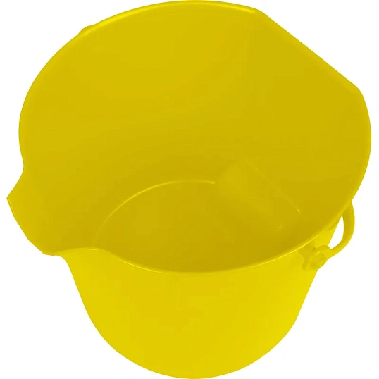 Ведро FBK 15л желтое, армир. пластик противоударный, круглое, 80101-4