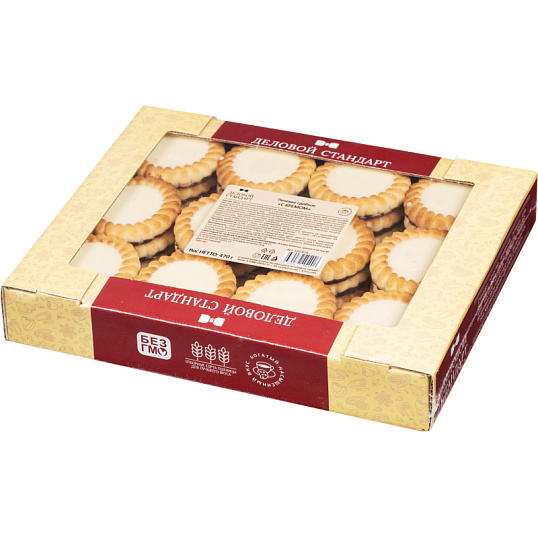 Печенье Деловой Стандарт сдобное 'С кремом' 470гр