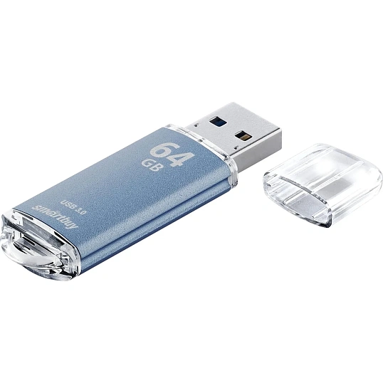 Флеш-память Smartbuy UFD 3.0/3.1 64GB V-Cut Blue (SB64GBVC-B3)