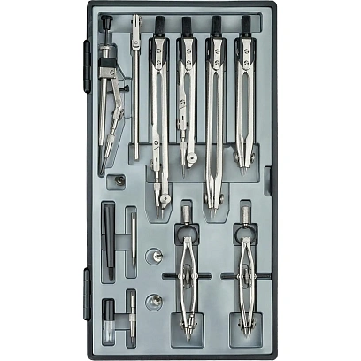 Готовальня Глобус НЧ14-80-80 'Technica', 14 предм., металл, в пласт. пенале