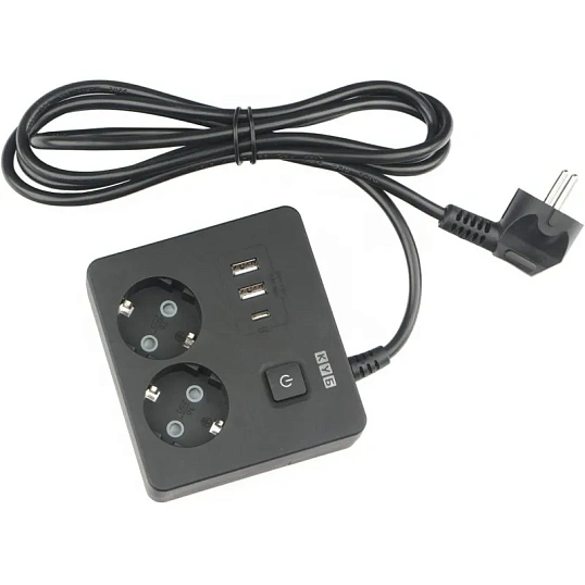 Удлинитель Power Cube, 2р,3USB, 3500 Вт, 16А,1.9 м, 3x1,0 черн.(PC-1B-2M)