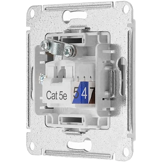 Розетка 2-ая TV+комп. RJ45 кат. 5Е SE AtlasDesign Белый (ATN000189)
