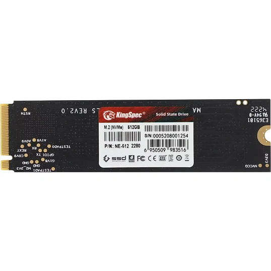 SSD накопитель Kingspec PCIe 3.0 x4 512GB NE-512 M.2 2280