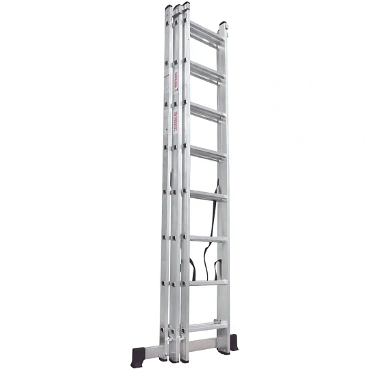 Лестница ал. трёхсекционная Новая Высота NV 1230, 3х8 перекл 1230308