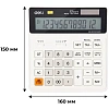 Калькулятор настольный БУХГАЛТЕРСКИЙ Deli EM01010 белый 12-разр