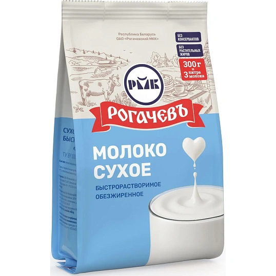 Сухое молоко Рогачевъ обезжиренное 0% 300г