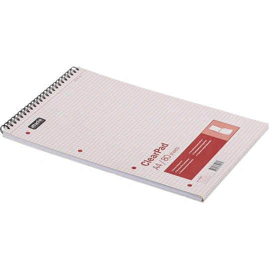 Блокнот 80л,без/лин,А4,Clear Pad,белый 60г/м