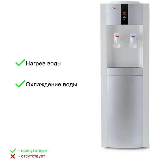 Кулер для воды AEL  LD-AEL-47 white/silver напольный  охл. Электронное