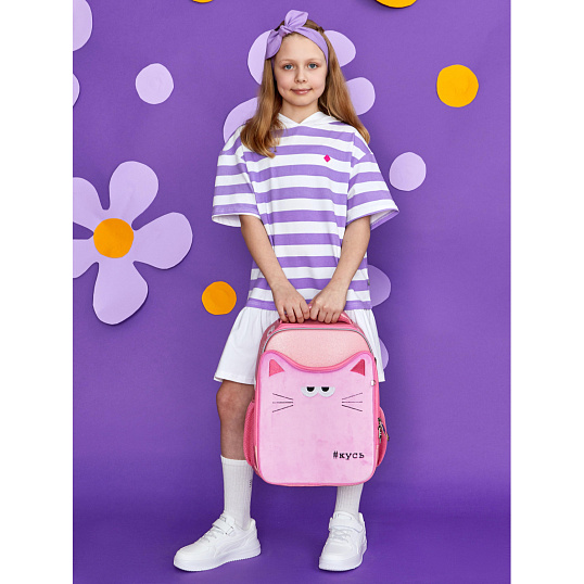 Ранец Комус Класс Stright Котэ Кусь, розовый, 2 отд, эргоном. Спинка