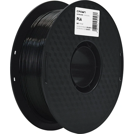 Пластик филамент Crown Micro CM-FILPLA002B PLA 1.75 1кг чёрный