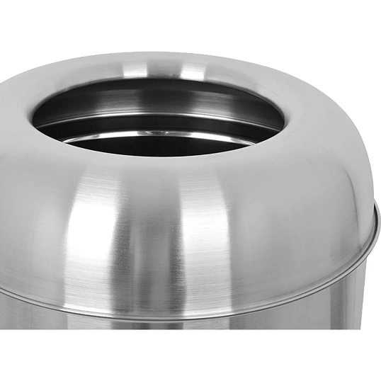 Контейнер для мусора (корзина) Luscan Prof 50л,матов.сталь с кругл.крышкой