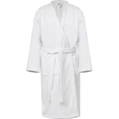 Халат банный микровелюр Luscan, 52, 300 гр/м2, Отель белый